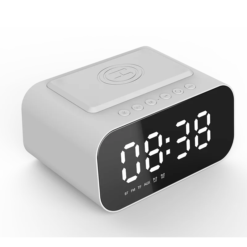 NEVIA - Réveil Bluetooth Multifonction avec Charge Sans Fil