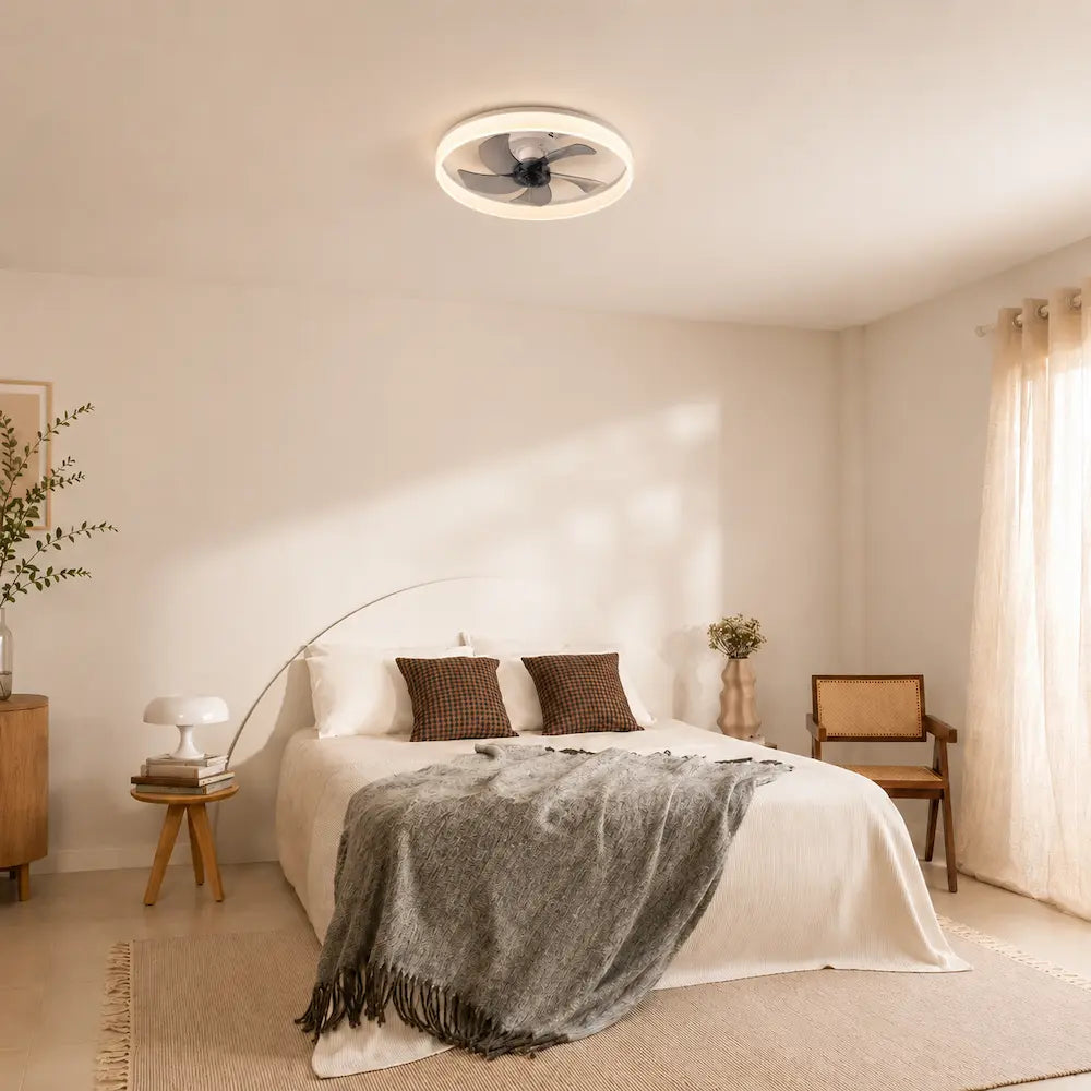 Plafonnier Ventilateur Silencieux Design Contemporain LED - dimensions