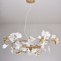LIFIC – Suspension Feuilles en Céramique et Métal Doré Lumio™