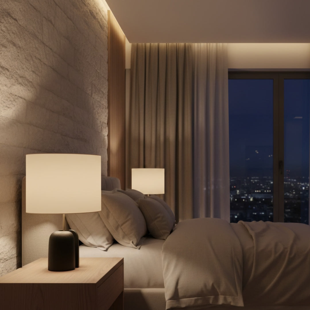 Lampe de Chevet Abat-Jour Blanc