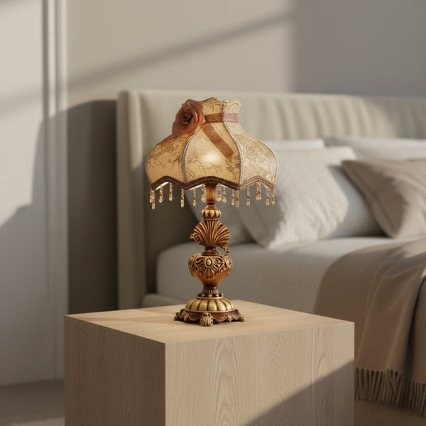 Lampe de Chevet Ancienne avec Abat-Jour