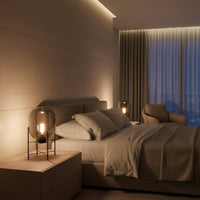 Lampe de Chevet Verre Fume