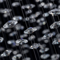 Lustre Cristal Chrome Gouttes pour Salle à Manger