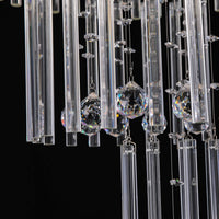 Lustre Cristal Chrome Gouttes pour Salle à Manger