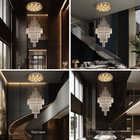 Lustre Rond Cristal Argenté design