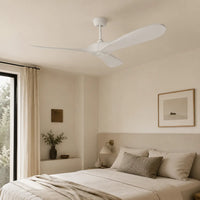 Plafonnier Ventilateur Silencieux Vintage Blanc vu de face