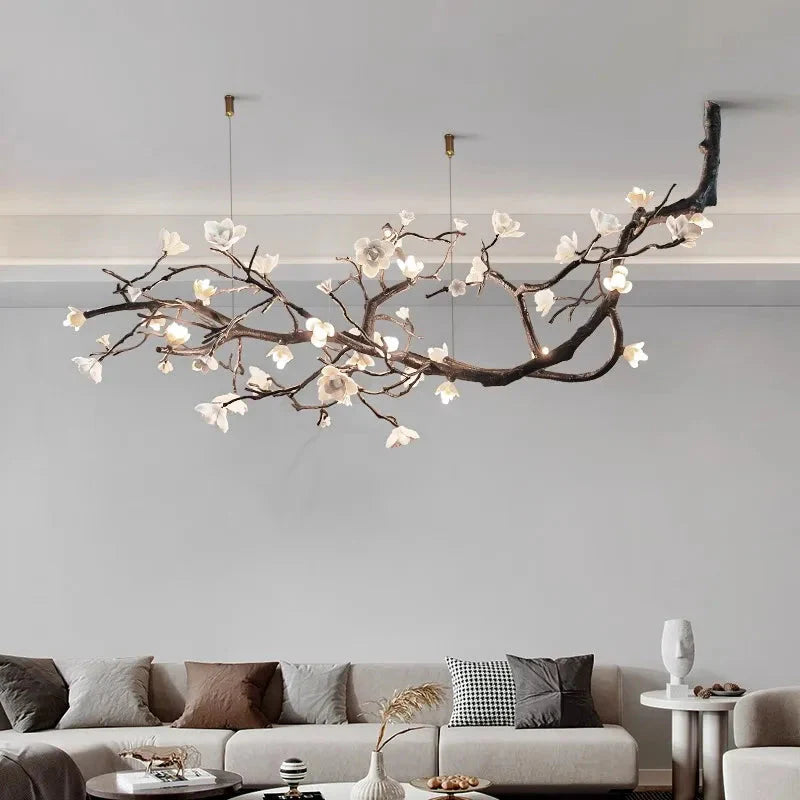 Lustre Branches en Cuivre Rustique