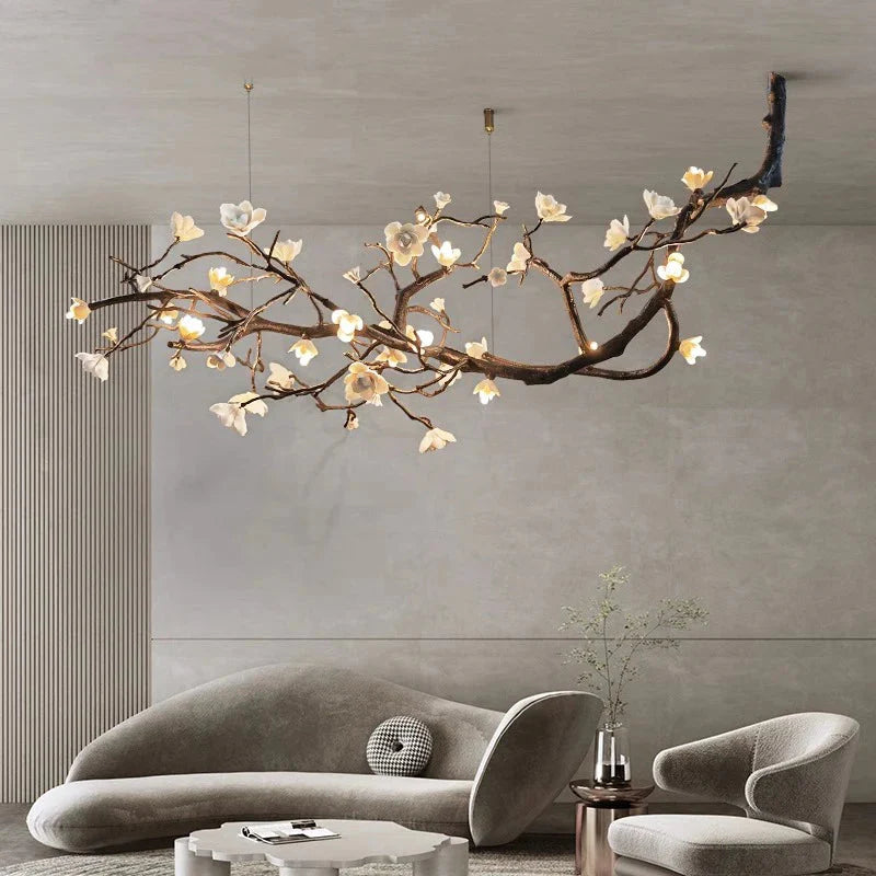 Lustre Branches en Cuivre Rustique