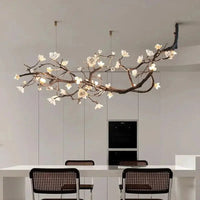 Lustre Branches en Cuivre Rustique