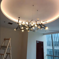 Lustre Branches en Cuivre Rustique