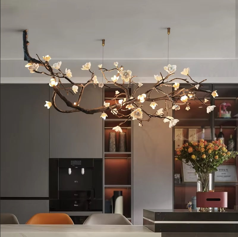 Lustre Branches en Cuivre Rustique