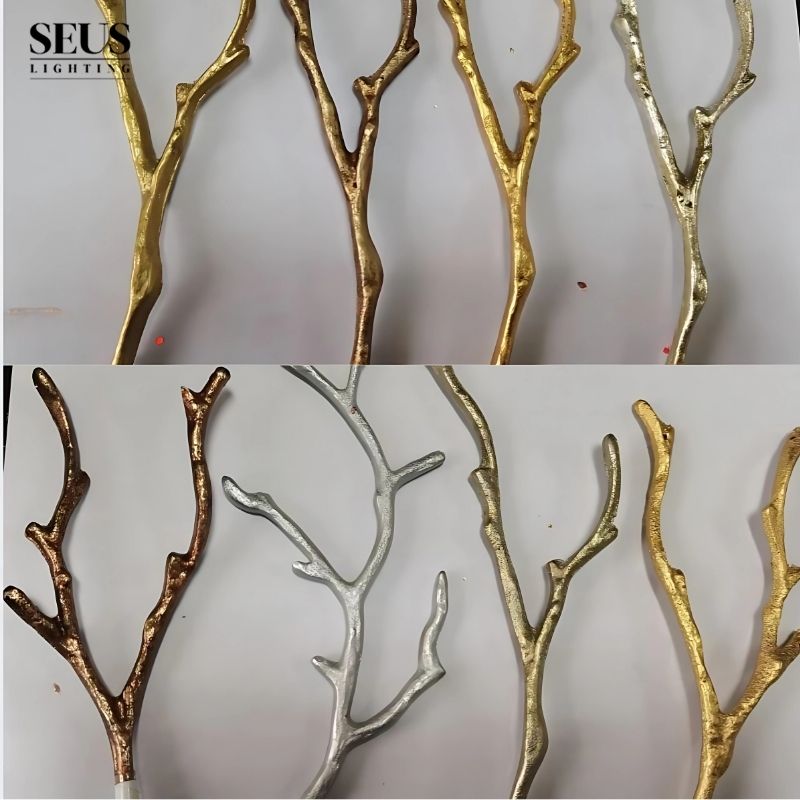 Lustre Branches en Cuivre Rustique