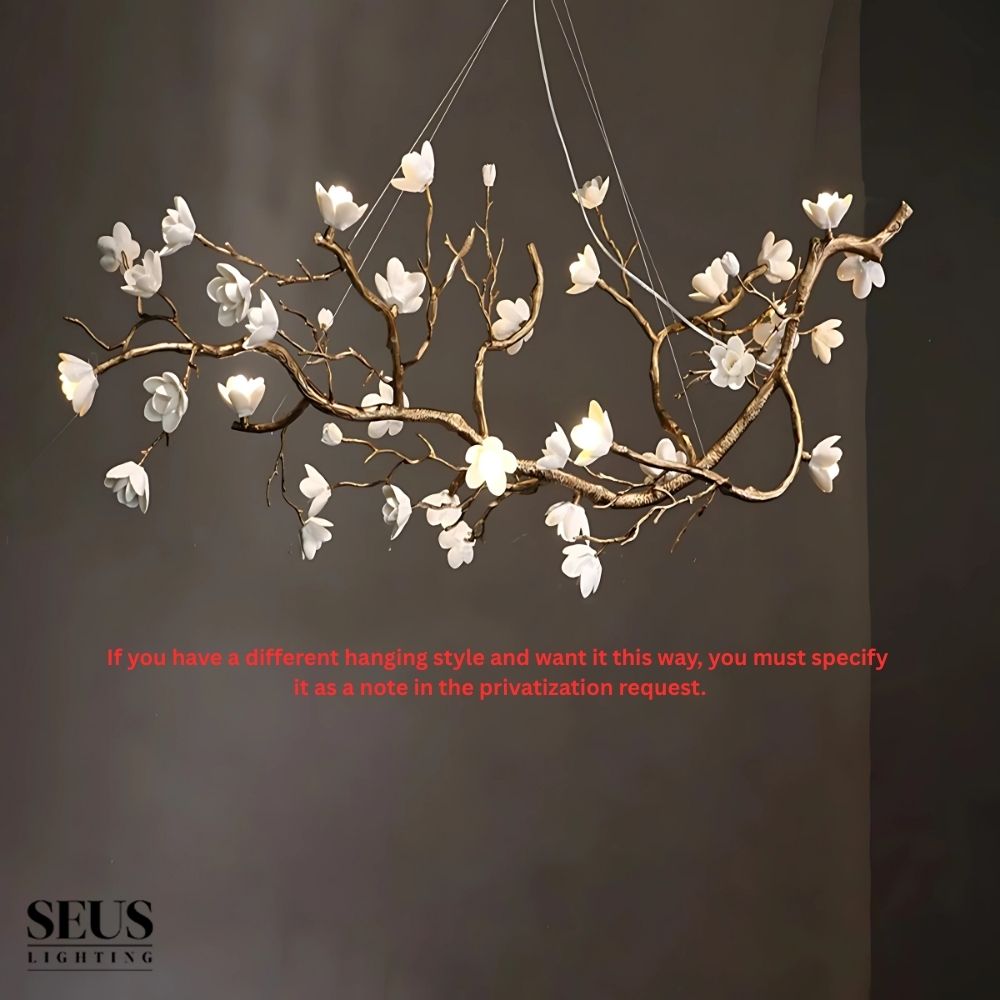 Lustre Branches en Cuivre Rustique
