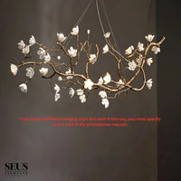Lustre Branches en Cuivre Rustique