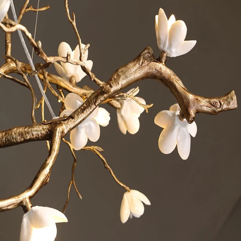 Lustre Branches en Cuivre Rustique