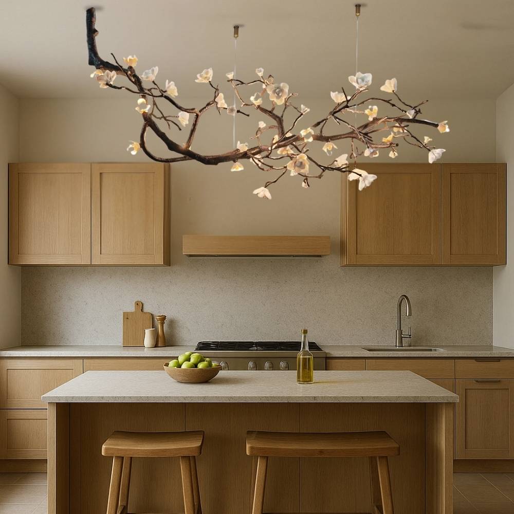 Lustre Branches en Cuivre Rustique