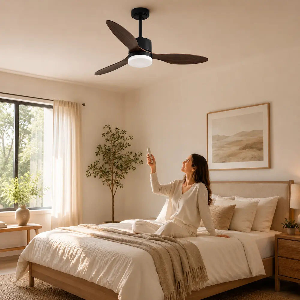 Plafonnier Ventilateur Silencieux Design Épuré LED avec éclairage LED intégré