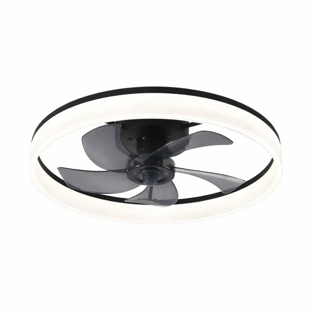 Plafonnier Ventilateur Silencieux Design Contemporain LED coloris noir