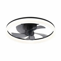 Plafonnier Ventilateur Silencieux Design Contemporain LED coloris noir