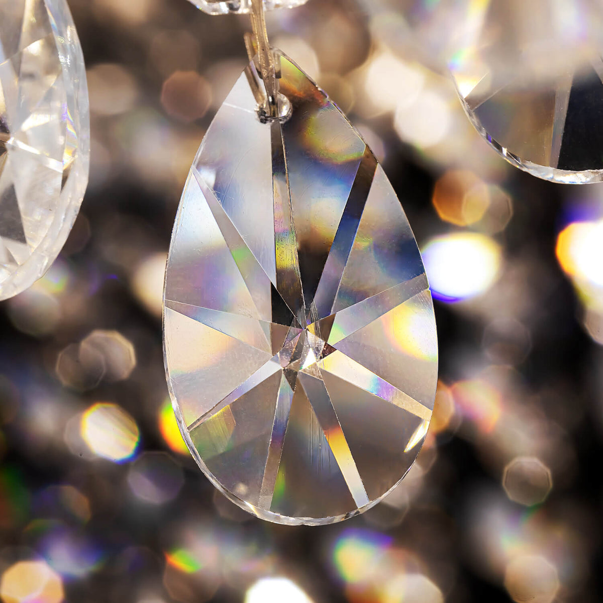 Plafonnier Cristal Rond Doré
