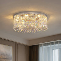 Plafonnier Cristal Rond Doré
