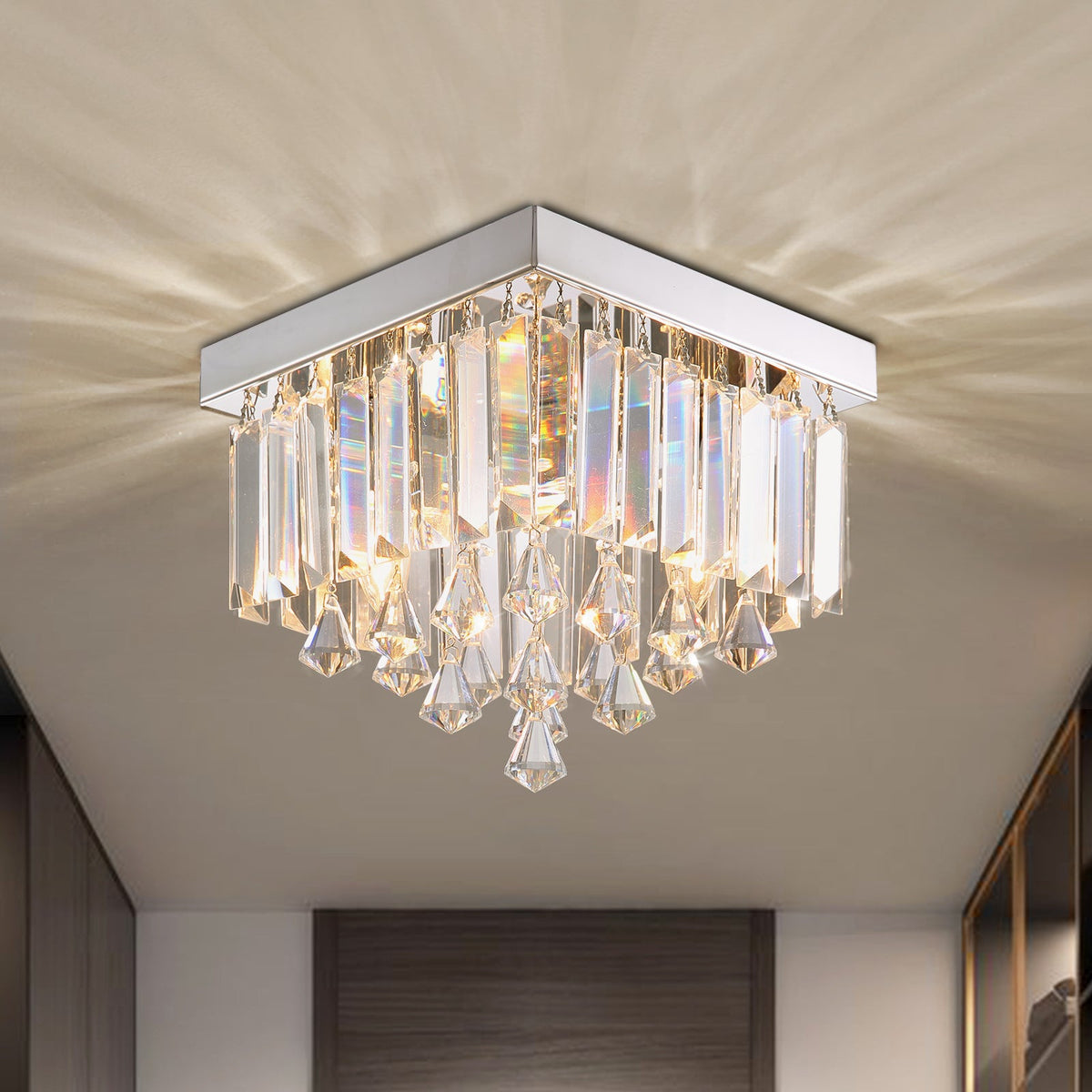 Détail du lustre cristal