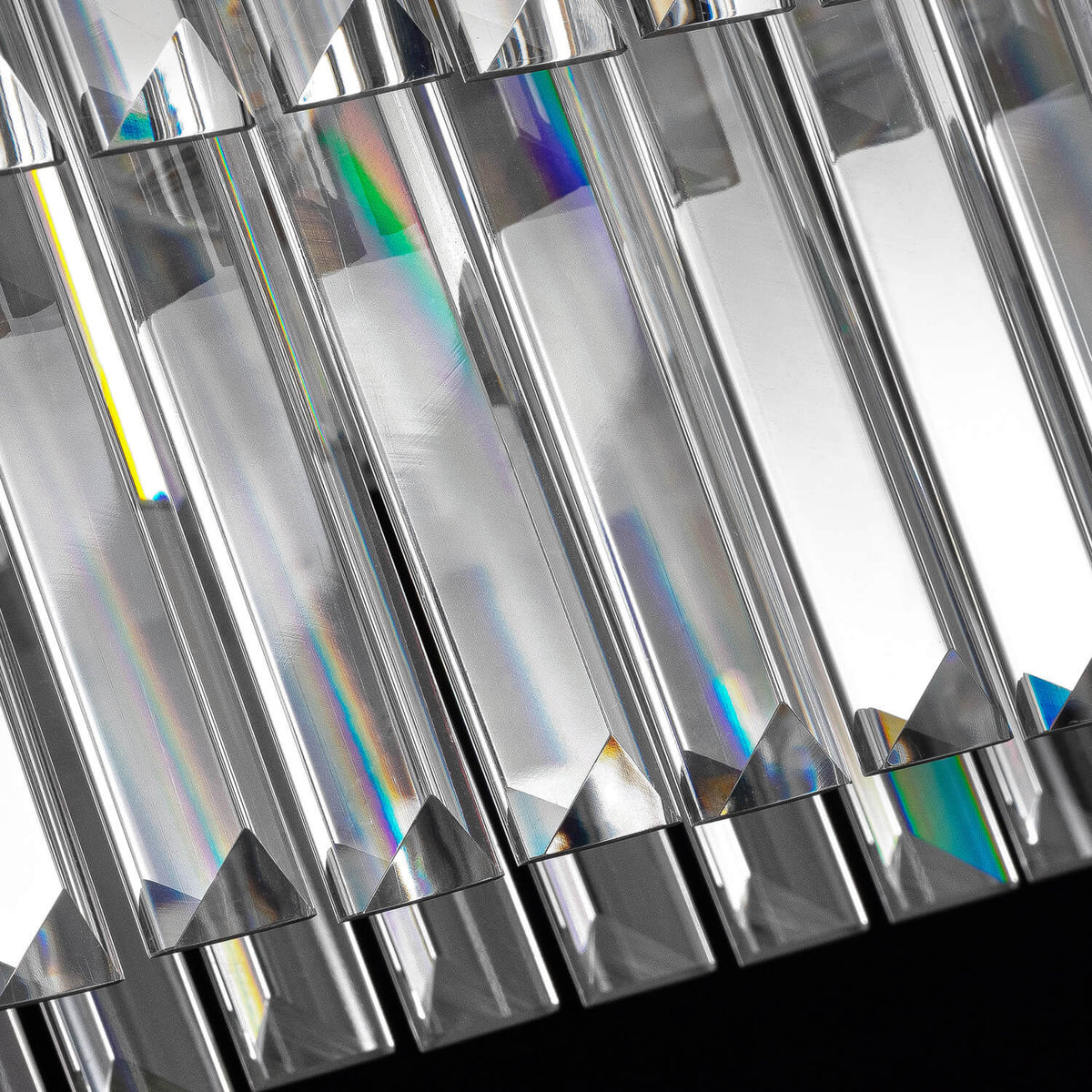 Lustre Rectangulaire Cristal Salle à Manger Noir