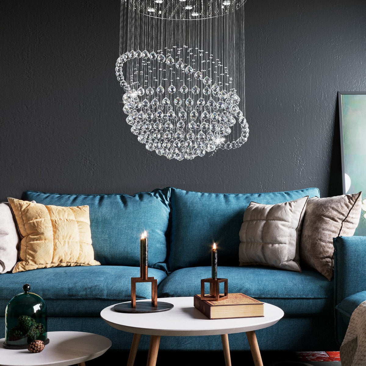 Détail du lustre cristal