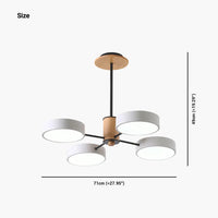 Lustre Plafonnier Multi-Bras LED Style Nordique - Métal et Bois Lumio™