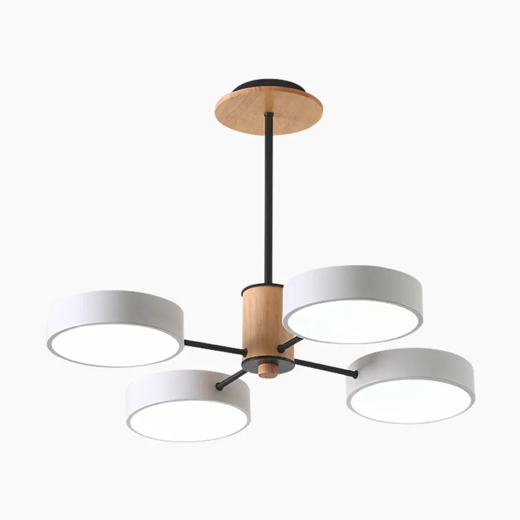 Lustre Plafonnier Multi-Bras LED Style Nordique - Métal et Bois Lumio™