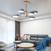 Lustre Plafonnier Multi-Bras LED Style Nordique - Métal et Bois Lumio™