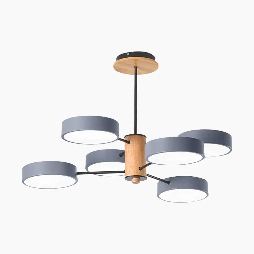 Lustre Plafonnier Multi-Bras LED Style Nordique - Métal et Bois Lumio™