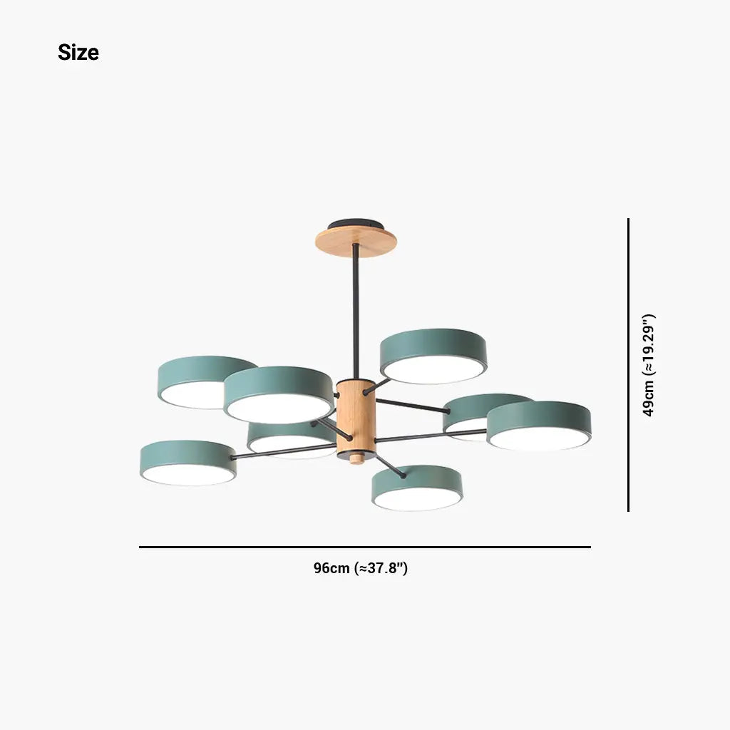 Lustre Plafonnier Multi-Bras LED Style Nordique - Métal et Bois Lumio™