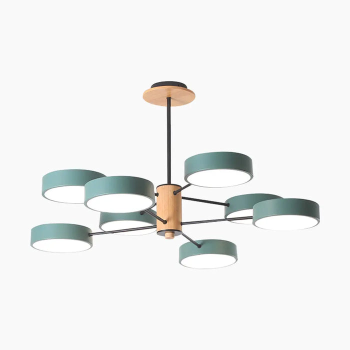 Lustre Plafonnier Multi-Bras LED Style Nordique - Métal et Bois Lumio™
