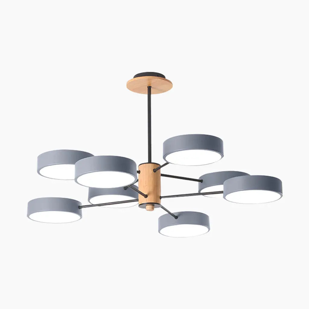 Lustre Plafonnier Multi-Bras LED Style Nordique - Métal et Bois Lumio™