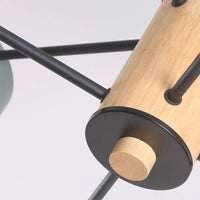 Lustre Plafonnier Multi-Bras LED Style Nordique - Métal et Bois Lumio™
