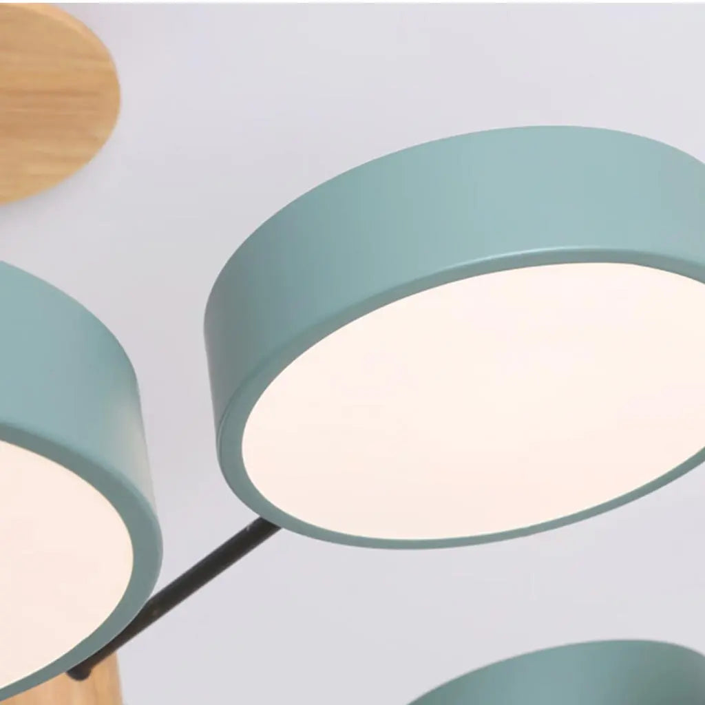 Lustre Plafonnier Multi-Bras LED Style Nordique - Métal et Bois Lumio™