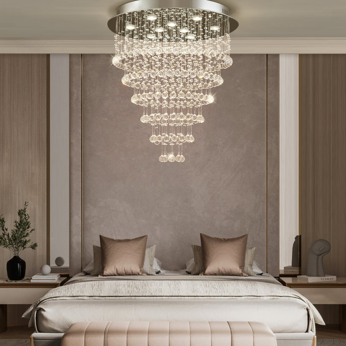 Lustre Rond Cristal Salon