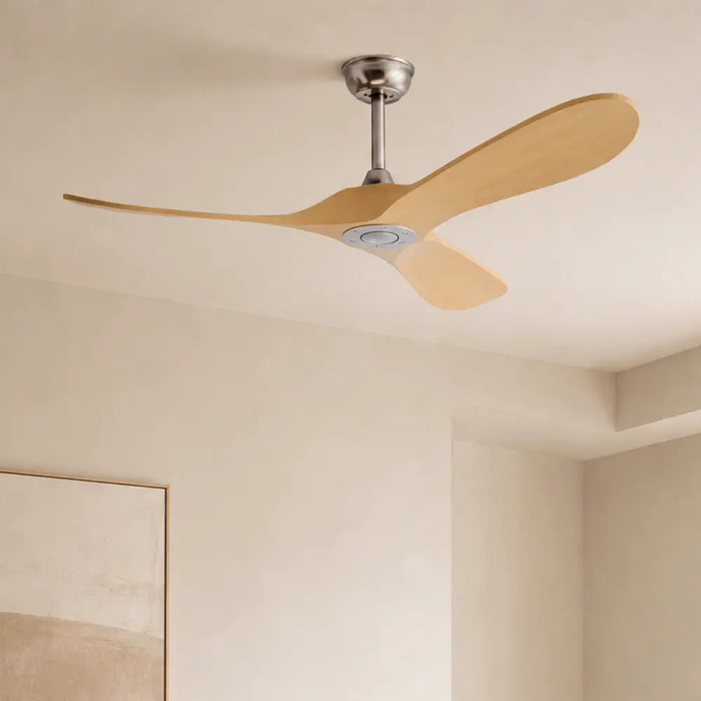 Plafonnier Ventilateur Silencieux Bois Clair Vintage