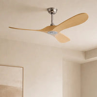 Plafonnier Ventilateur Silencieux Bois Clair Vintage