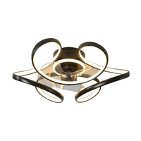 Plafonnier Ventilateur Silencieux Design Artistique LED installé dans un salon
