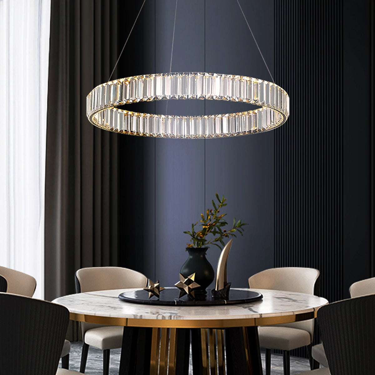 Lustre Rond Cristal Salle à Manger II