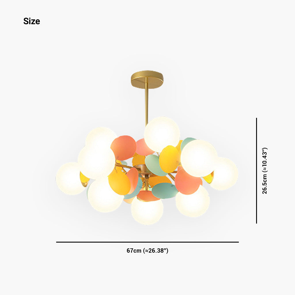 Chandelier Modern Artistic Opal Colorful Branch VAXLAMP