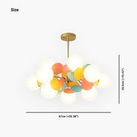 Chandelier Modern Artistic Opal Colorful Branch VAXLAMP