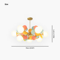 Chandelier Modern Artistic Opal Colorful Branch VAXLAMP