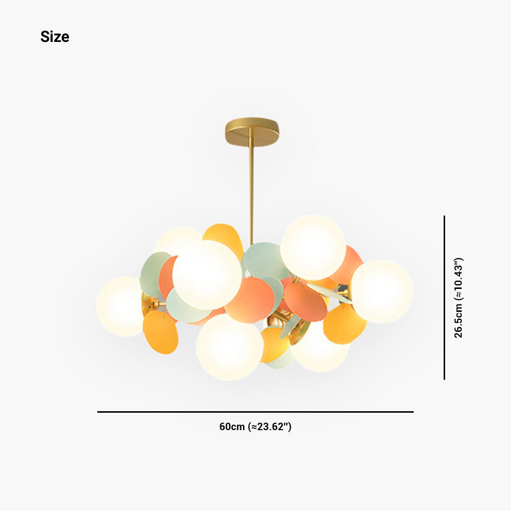 Chandelier Modern Artistic Opal Colorful Branch VAXLAMP