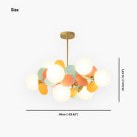 Chandelier Modern Artistic Opal Colorful Branch VAXLAMP
