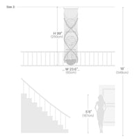 Lustre Spirale Cristal Escalier - Lumio