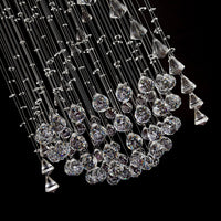 Lustre Cristal Gouttes pour Escalier et Entrée