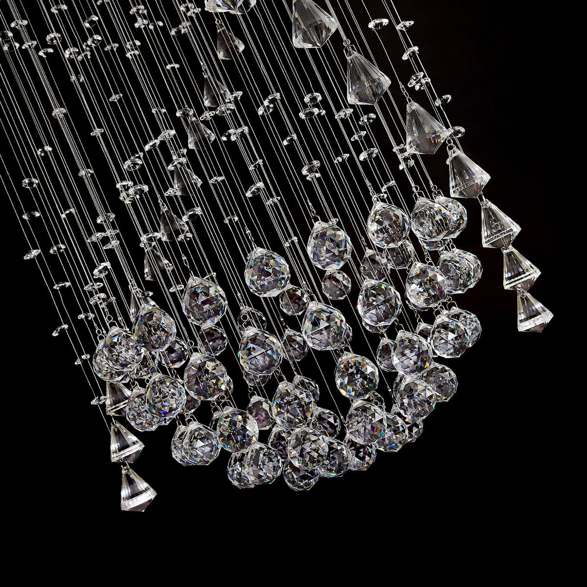 Lustre Spirale Cristal Escalier - Lumio